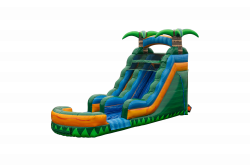 Tropical Emerald Rush Water Slide 15 ft.