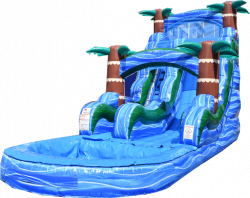 Blue Hurricane Water Slide - 18ft